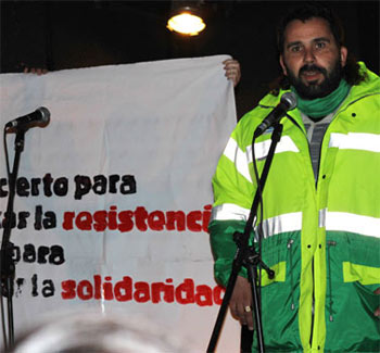 Concierto en apoyo a la huelga de limpieza viaria en Villa de Vallekas. Concierto en apoyo a la huelga de limpieza viaria en Villa de Vallekas.